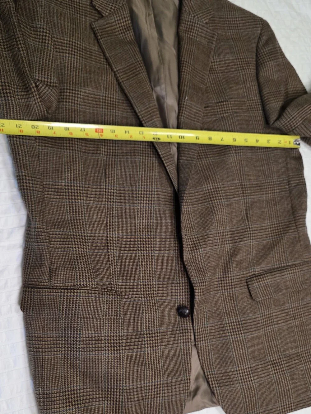 Lauren Ralph Lauren 100% Wool Men's Coat Plaid Size 44L